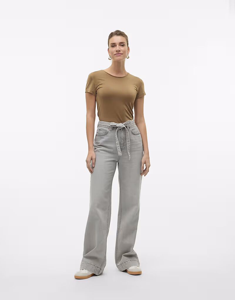 

Джинсы Vero Moda Wide-fit из светло-серого денима