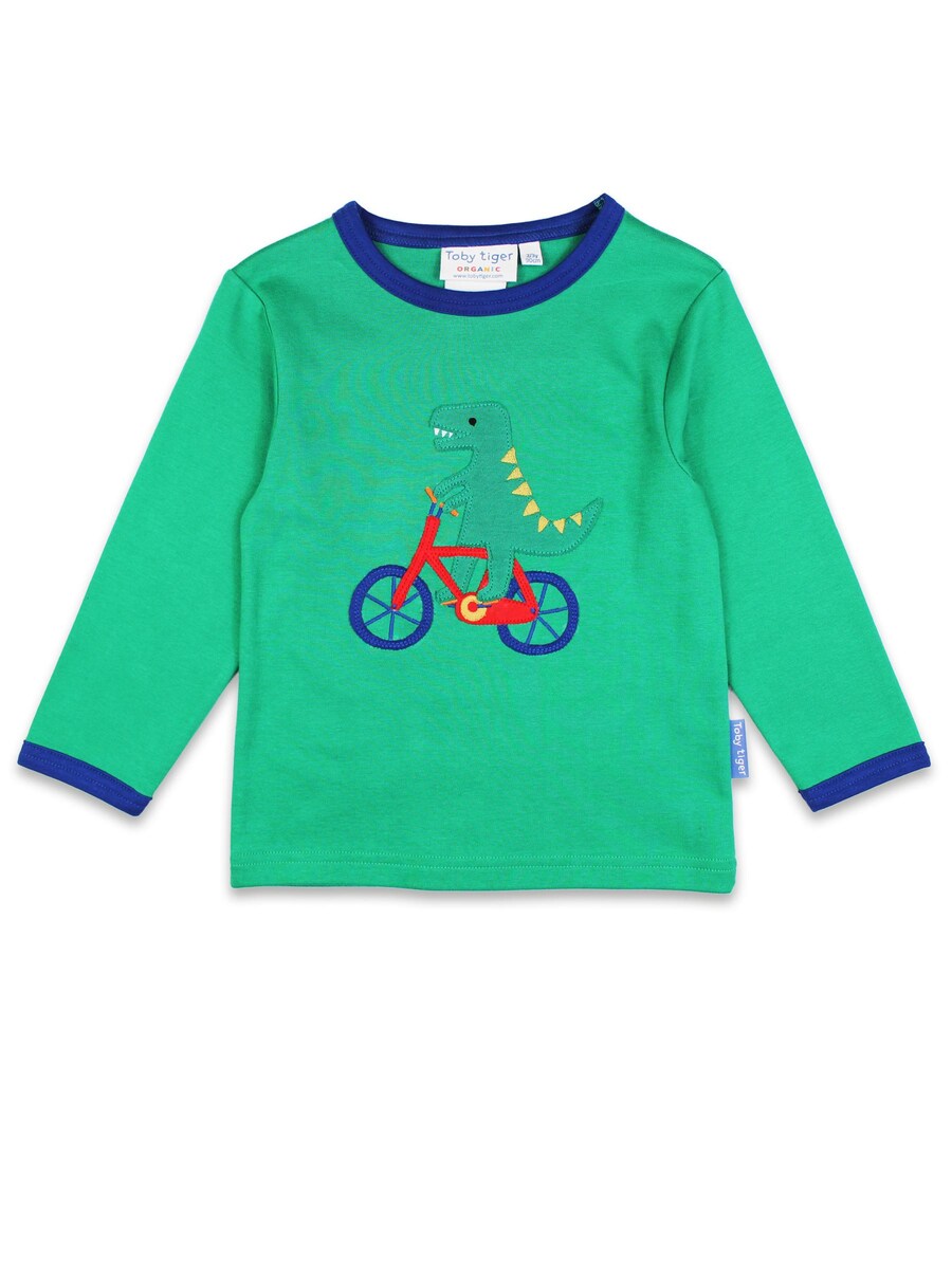 

Рубашка Toby Tiger Dino auf Fahrrad, зеленый