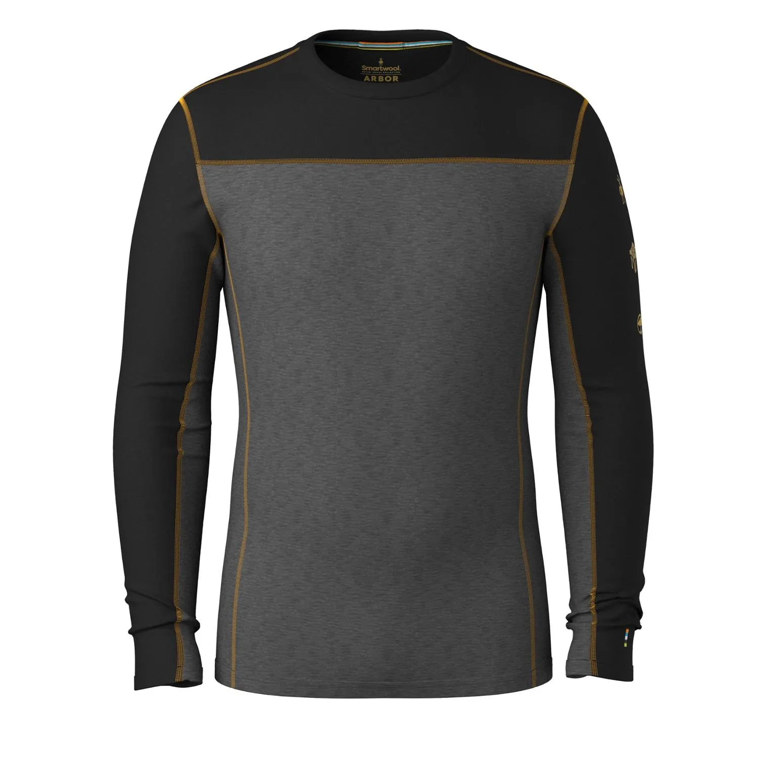 

Классический термобелье из мериносовой шерсти с цветными блоками Smartwool, Charcoal/Honey Gold