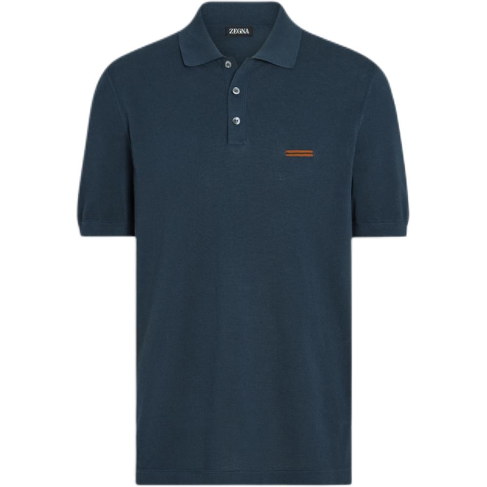 

Хлопковая поло Ermenegildo Zegna, темно-синий зеленый