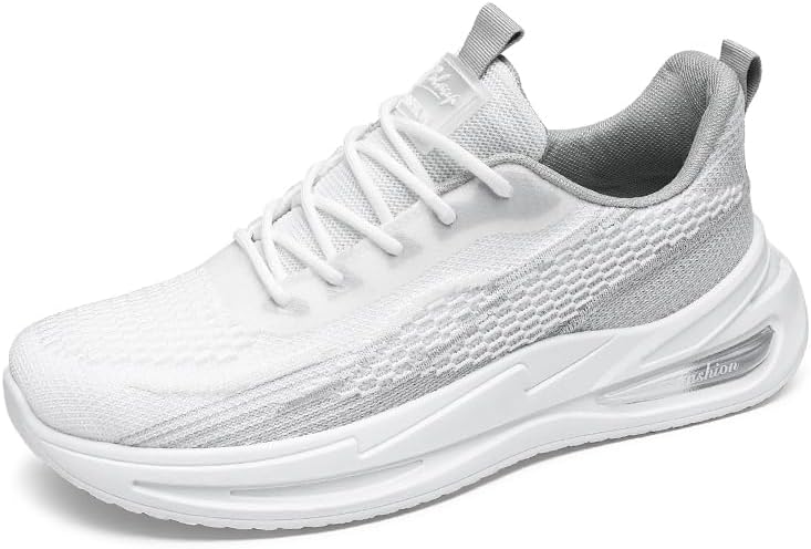 

Мужские кроссовки для бега Легкие Дышащие Обувь для ходьбы Нескользящие Спортивные кроссовки для тренажерного зала Сетчатые Кроссовки для тренировок Повседневная спортивная обувь для мужчин Generic, белый