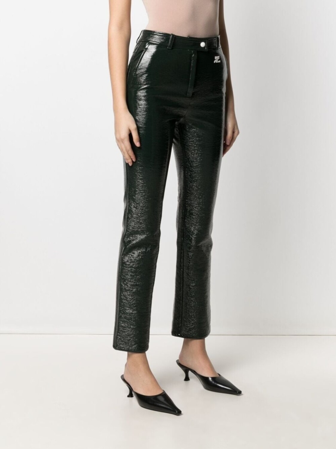 

Courrèges брюки кроя слим, зеленый
