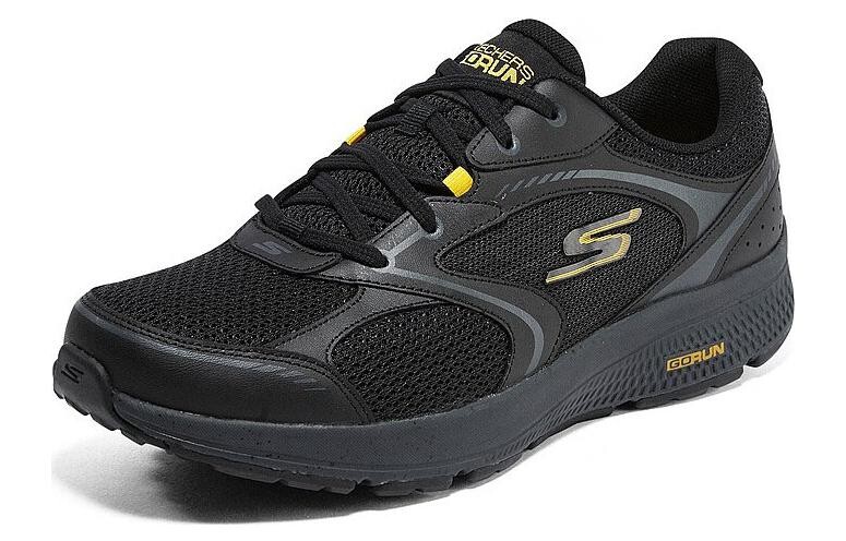 Кроссовки Go Run Consistent для бега мужские с низким верхом, черные/золотые Skechers — фото 3
