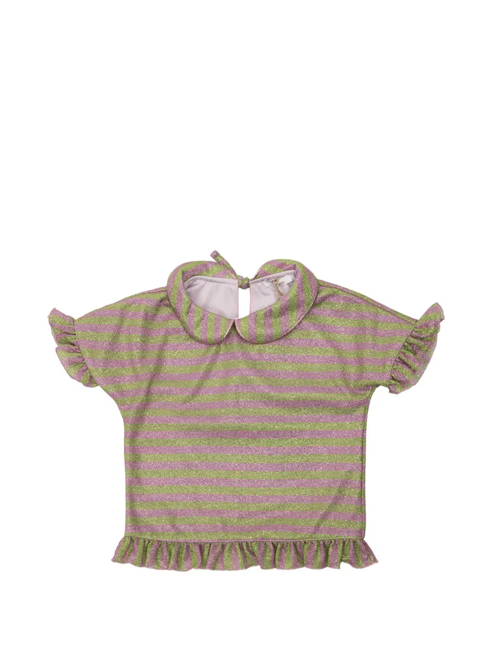 Топ в полоску с оборками Oseree Kids, розовый