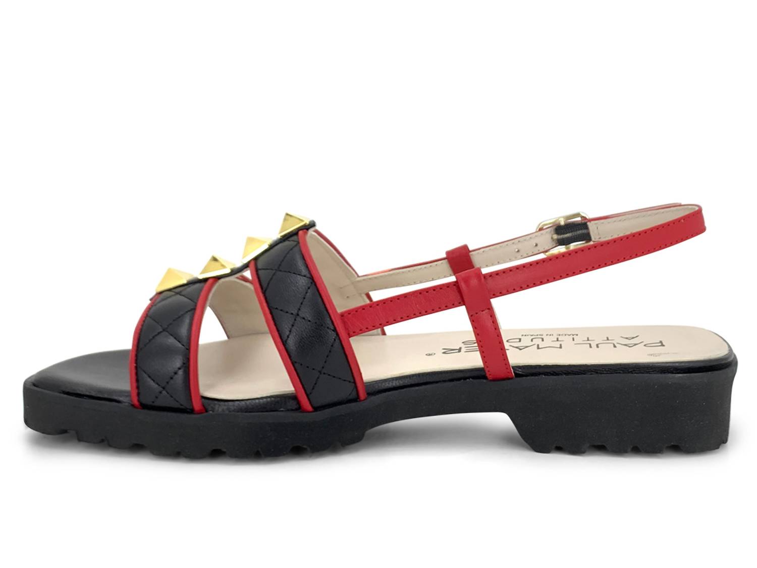 Proud Sling-Back Sandal In Black/red Paul Mayer/Attitudes — фото 2