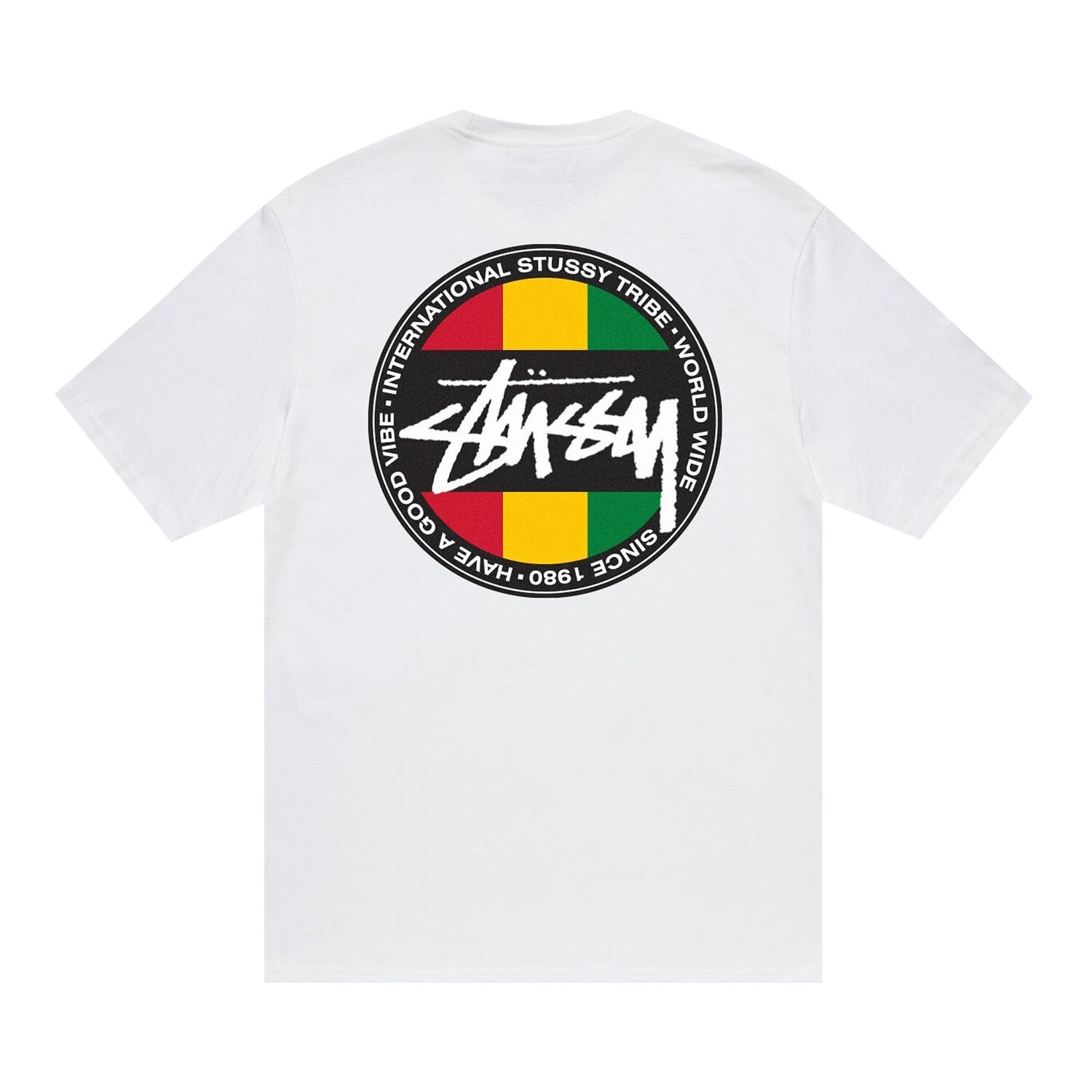 Классическая футболка в горошек Stussy, Белая — фото 2