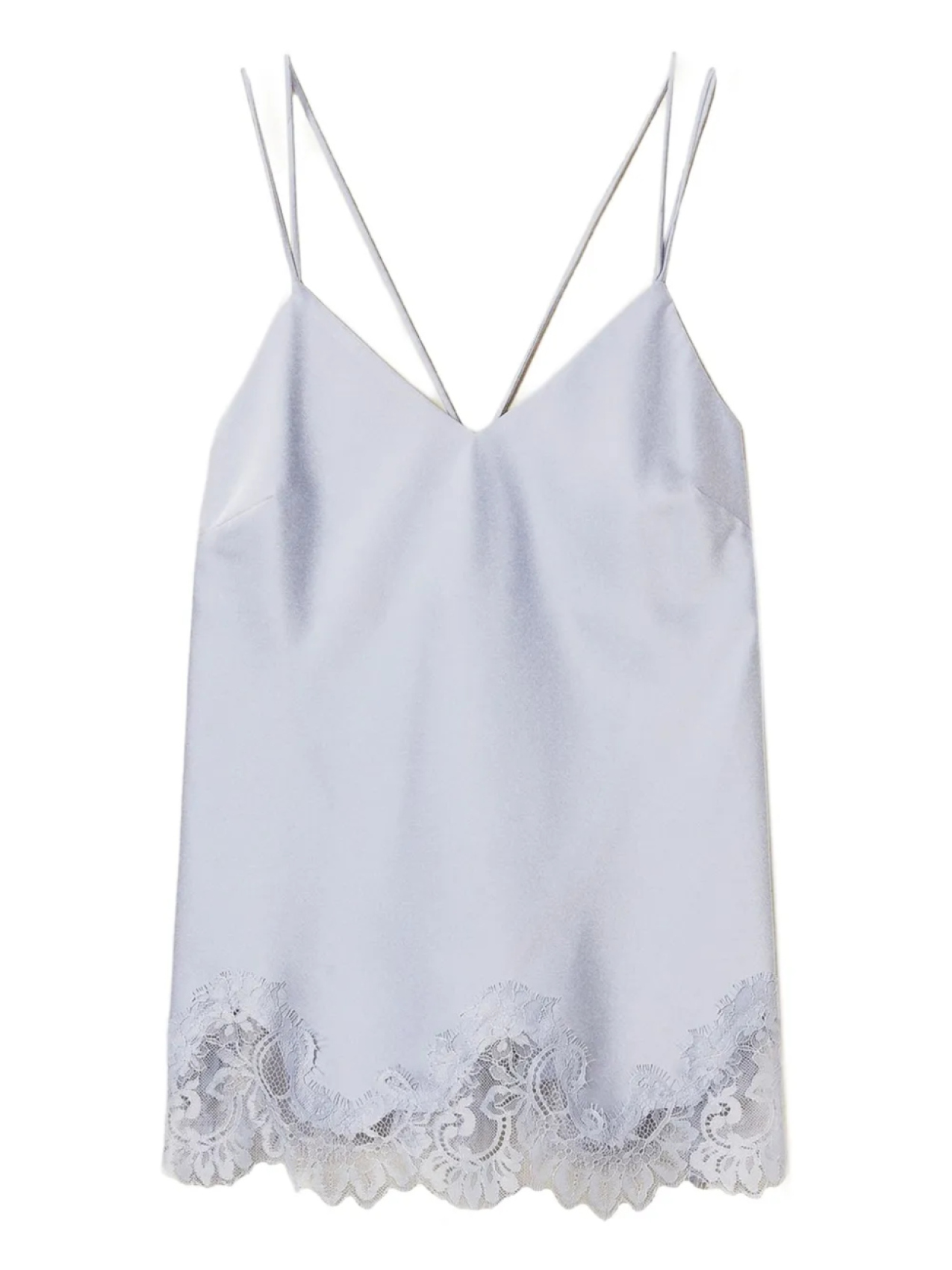 

Топ TWINSET lace-trim silk camisole, фиолетовый