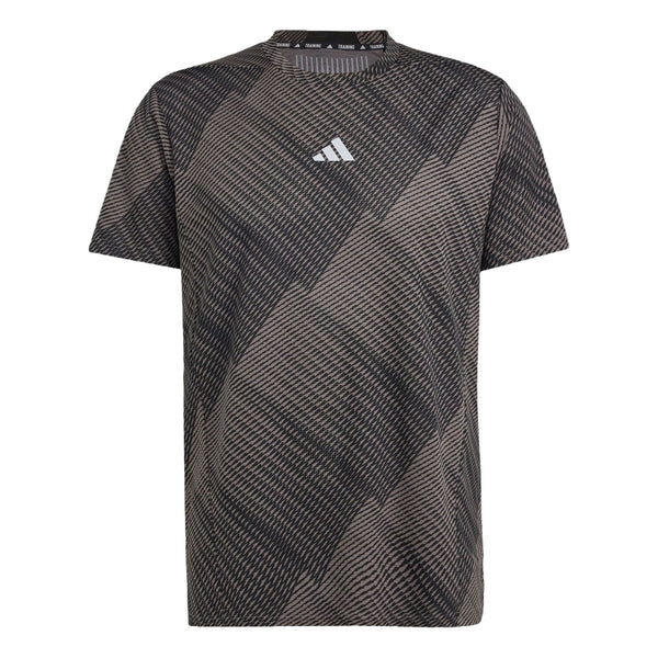 

Футболка designed for training hiit workout heat.rdy print t-shirt asia sizing 'charcoal black' Adidas, черный