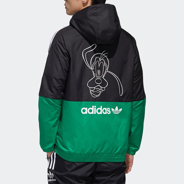 Куртка оригинальная x goofy wb disney толстовка с капюшоном куртка для мужчин зеленая Adidas, черный — фото 4