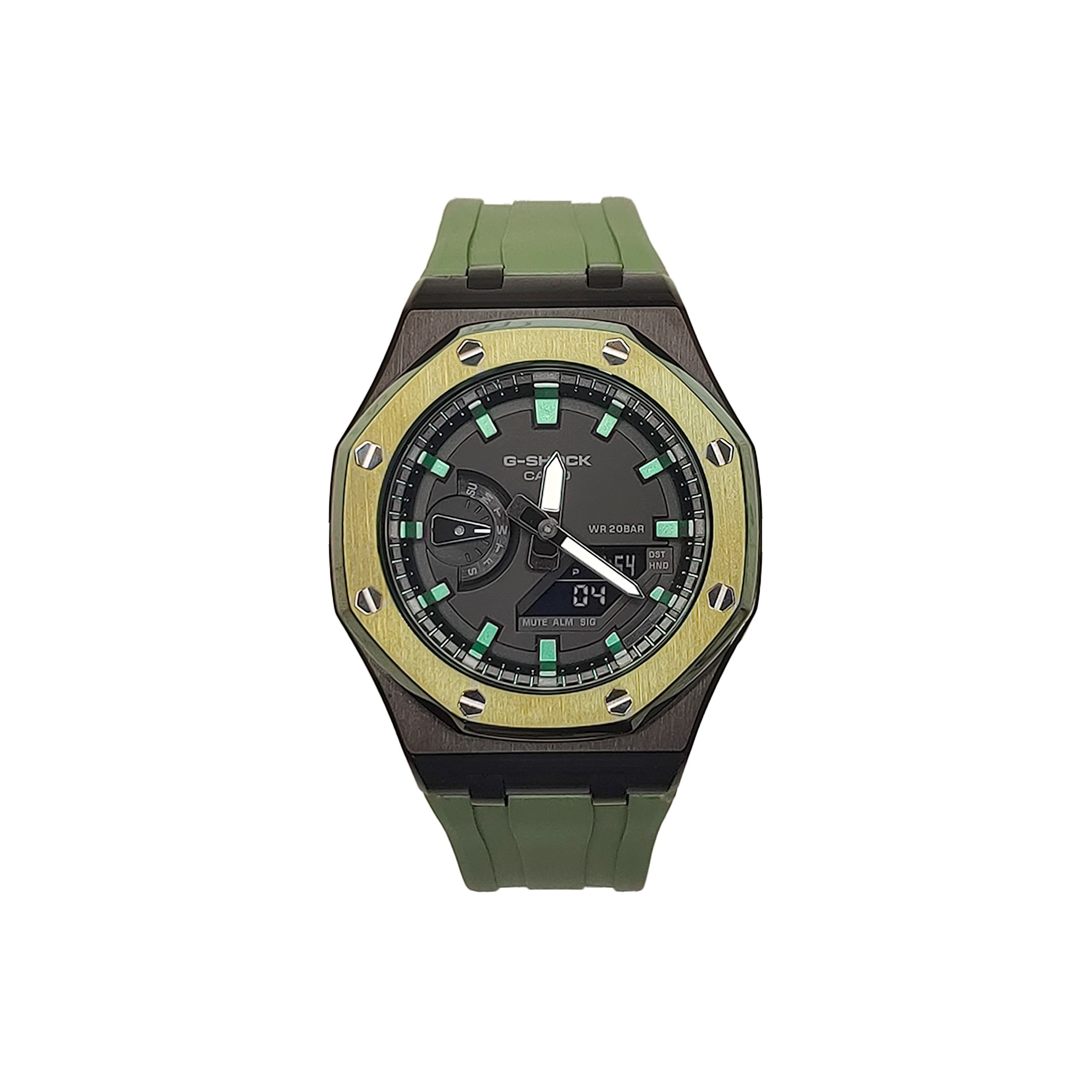 

CASIO Часы Men Liquid Crystal/Analog Dual Display Series Black Watch, Offshore Jungle Hulk