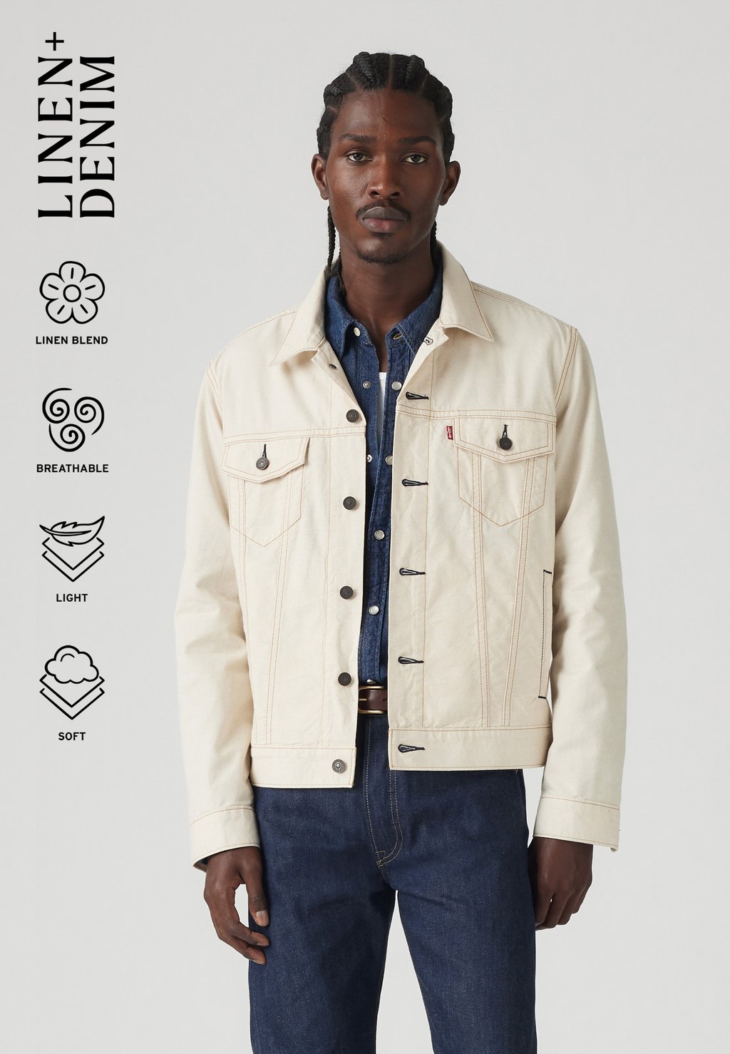 

Джинсовая куртка THE TRUCKER JACKET Levi's, цвет Longing For Summer Linen+ Denim