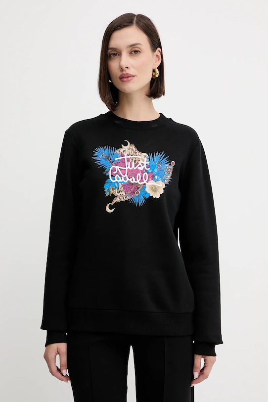 

Хлопковая толстовка Just Cavalli, черный