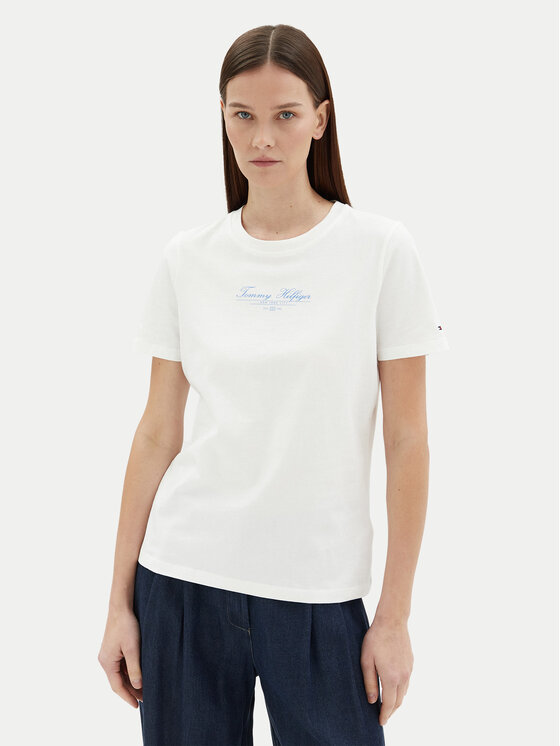 

Футболка обычного кроя WW0WW45428 Tommy Hilfiger, белый