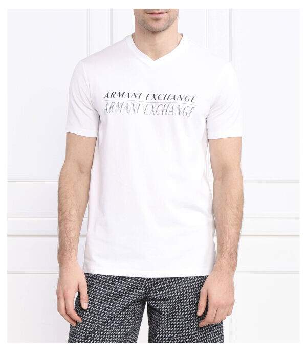 

Футболка мужская Armani Exchange с V-образным вырезом, белый