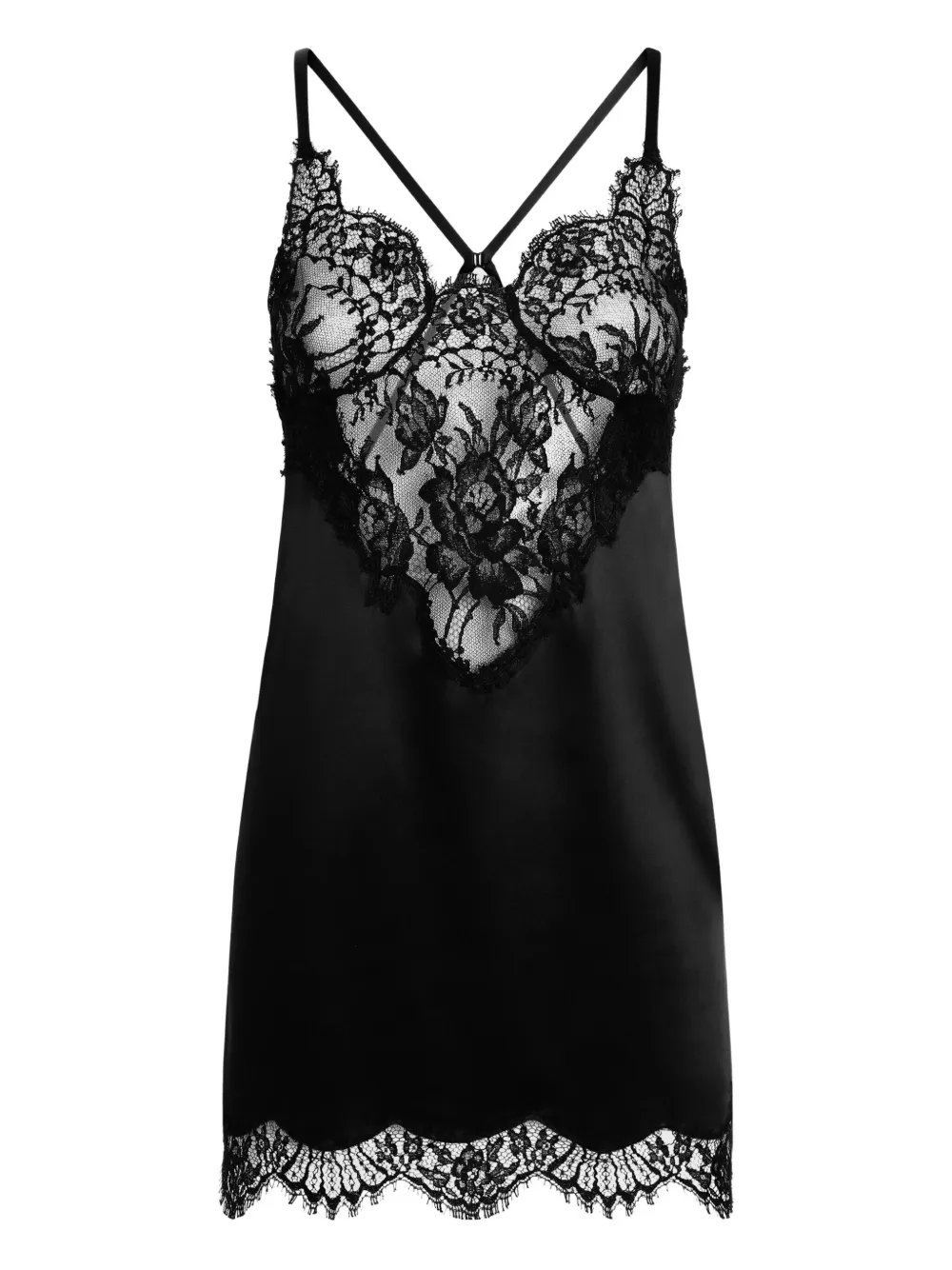 

Атласный топ на бретелях с кружевной вышивкой DOLCE & GABBANA
