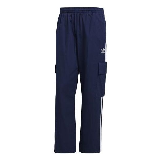 

Спортивные штаны Men's adidas originals Logo Stripe Elastic Waistband Sports Cargo Autumn Blue Pants, синий