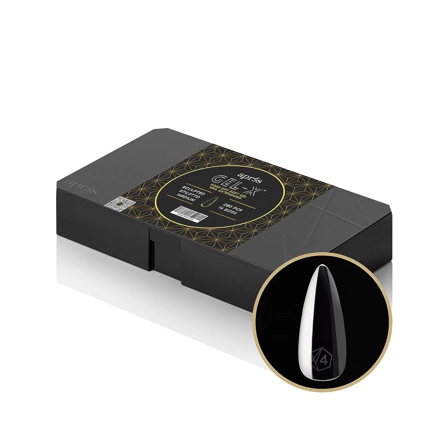 Набор гелевых типсов для наращивания «Gel-X Stiletto Tip Box» от APRÉS Aprés, Sculpted Stiletto Medium
