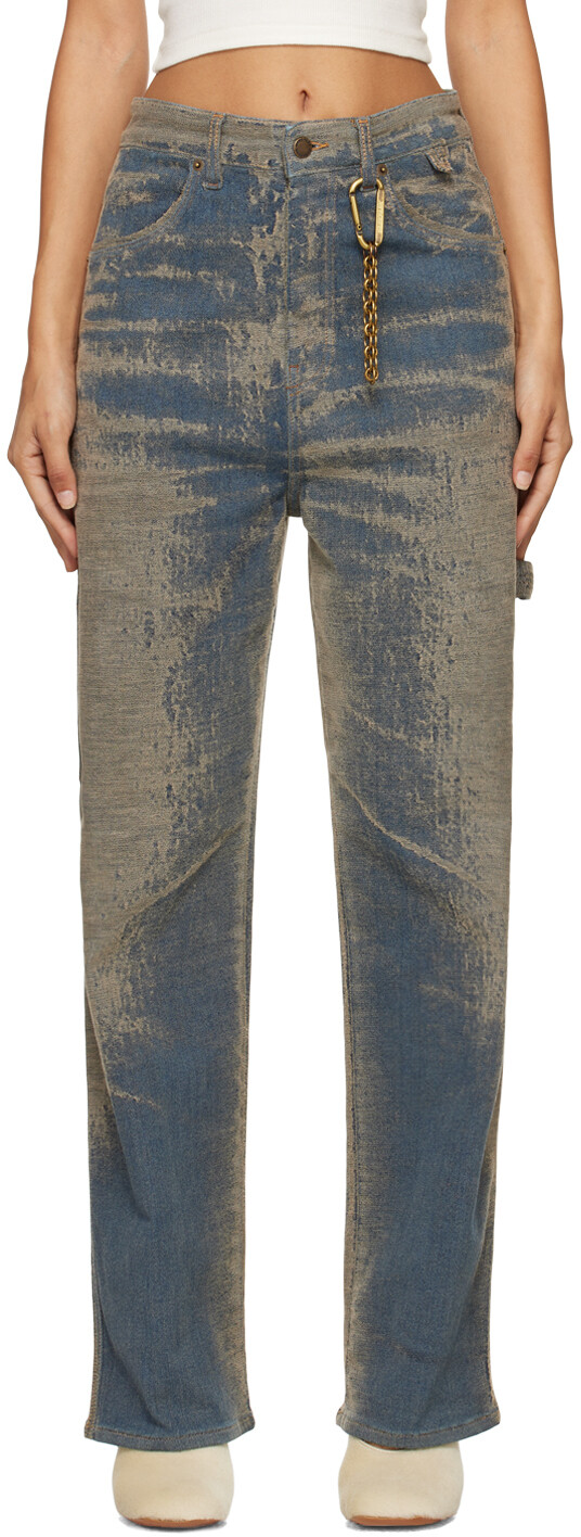 

Джинсы свободного кроя Blue Lisa Jacquard Carpenter DARKPARK