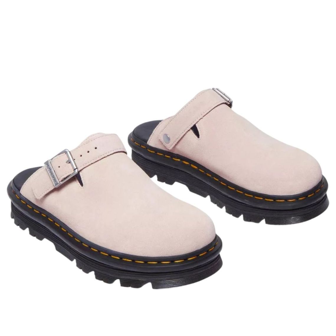 Мюли Dr. Martens Zebzag из замши, цвет «пудрово-розовый» — фото 3