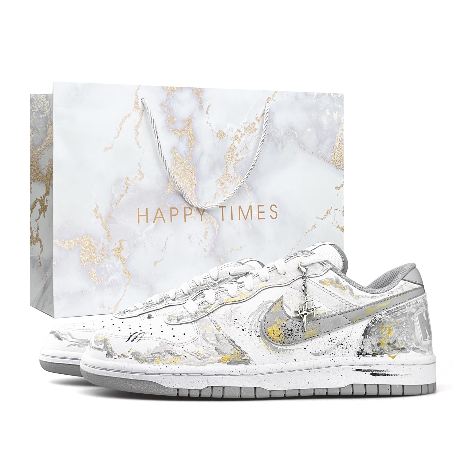 

Nike Big Ink Wash Gold And Silver, специальная шоппинг-сумка, низкие скейтборд-кроссовки мужские бело-серо-серебристые
