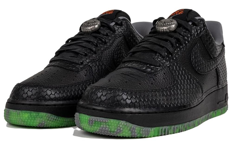 Nike Air Force 1 Low Prm Halloween 2023, черно-зеленая — фото 3