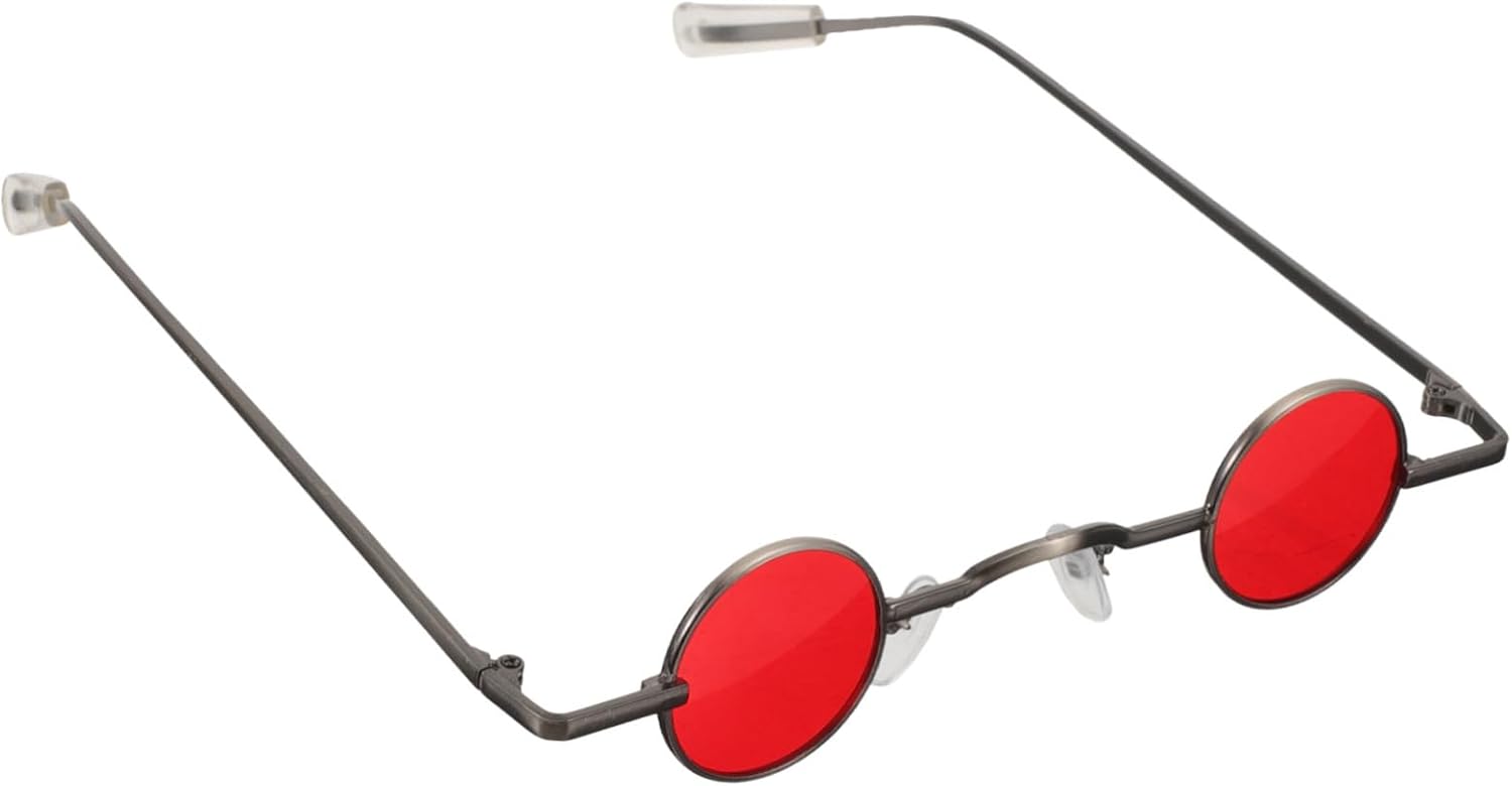 

Модные солнцезащитные очки Veemoon без оправы для мужчин и женщин, маленькая круглая оправа, декоративные очки для вечеринок и отдыха на природе, красные, 15,00 x 13,00 x 2,00 см, Red men sun glasses