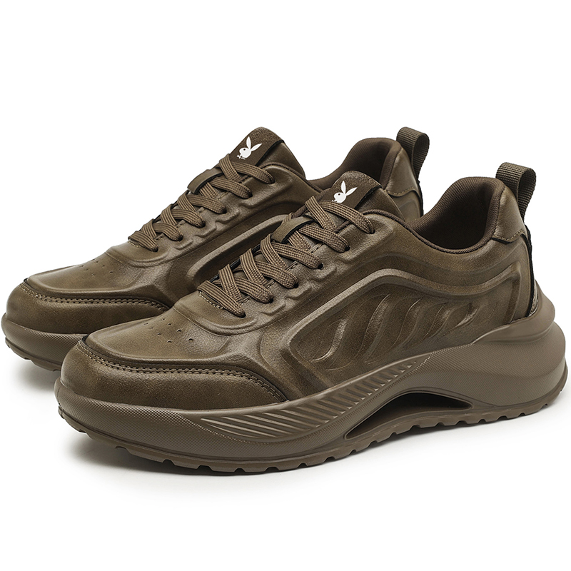 

Playboy Износостойкие дышащие низкие массивные кроссовки мужские - кофе, цвет Coffee