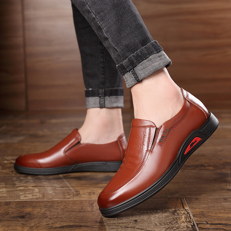 Туфли мужские Men"s Casual Men Low-Top Modengpan, коричневый — фото 3