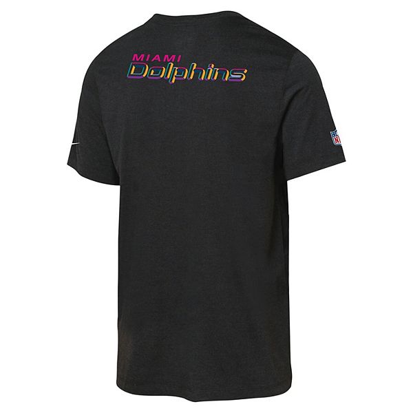 Футболка Youth Miami Dolphins 2025 NFL Crucial Catch Tri-Blend Dri-Fit черная Nike — фото 4