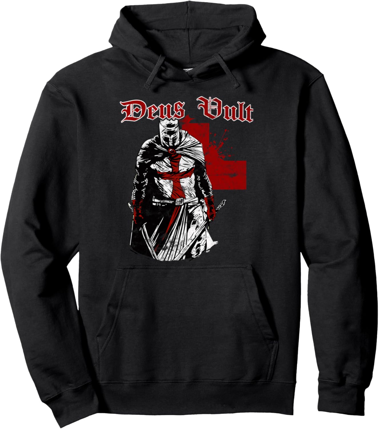 

Deus Ultrt - Рыцари-тамплиеры - Винтажная толстовка крестоносца Deus Ult Crusader Knights Templar Medieval Apparel, черный