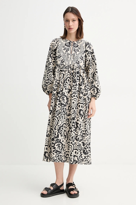 

Хлопковое платье Weekend Max Mara, бежевый