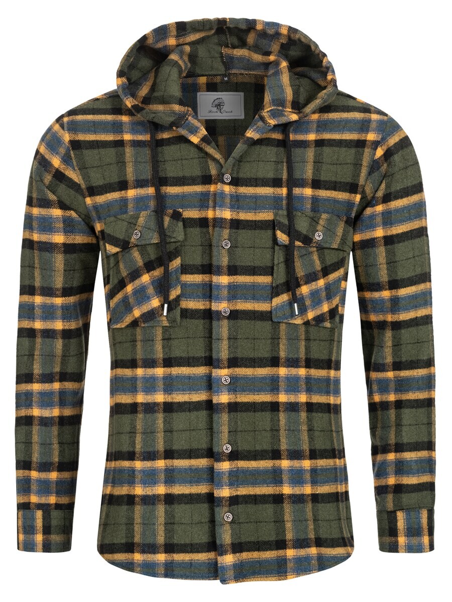 

Рубашка на пуговицах стандартного кроя Rock Creek, цвет Olive/Dark Green
