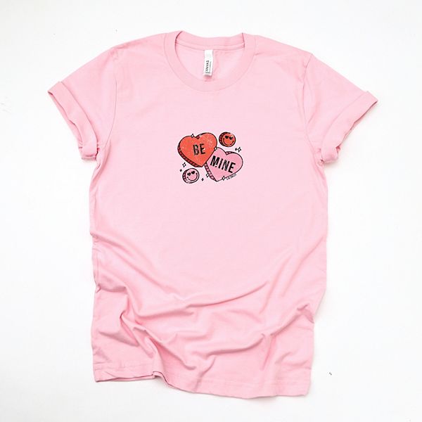 

Футболка с принтом SWSmiley be mine hearts distressed Simply Sage Market, Pink, Зеленый, Футболка с принтом SWSmiley be mine hearts distressed Simply Sage Market, Pink