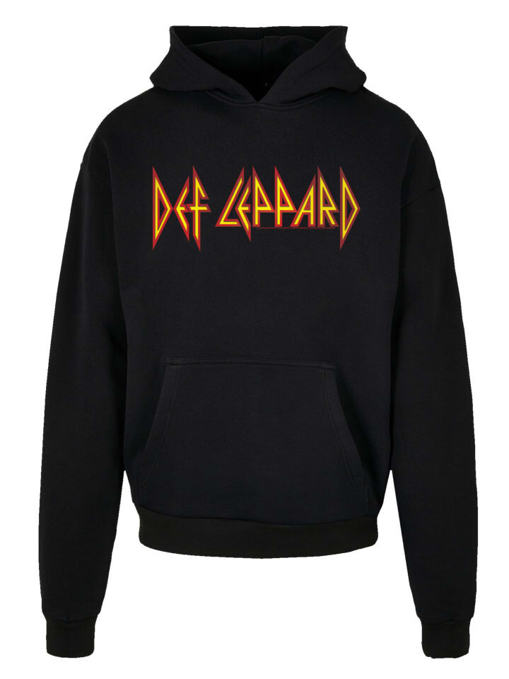 

Пуловер F4NT4STIC Ultra Heavy Hoodie Def Leppard Shatter Logo, черный