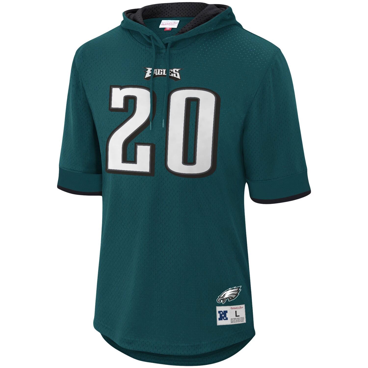 

Мужская футболка с капюшоном Mitchell & Ness Brian Dawkins Green Philadelphia Eagles Retired Player с сеткой имени и номера