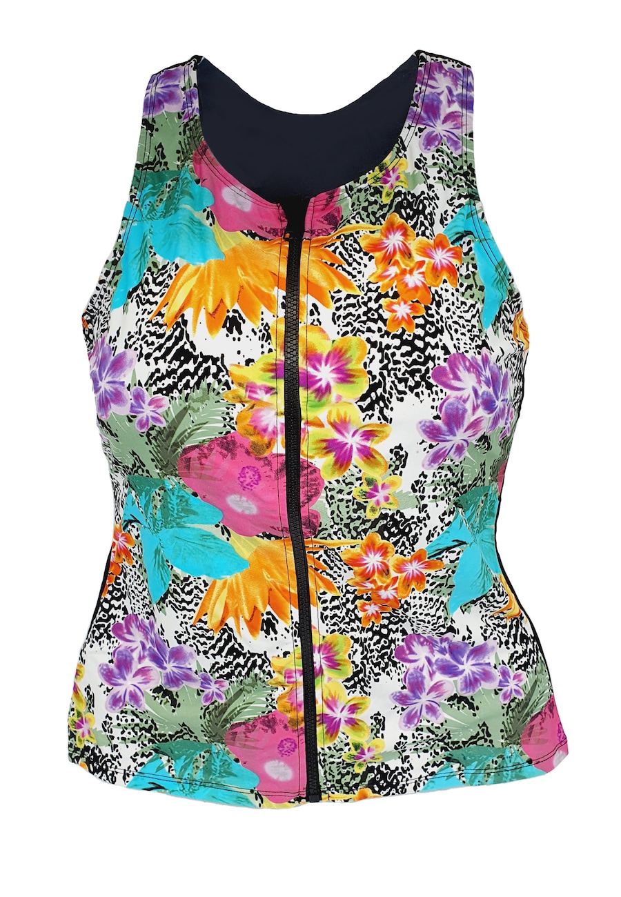 

Топ танкини с высоким воротом BECO the world of aquasports BEsuit Racerback, бирюзовый/оранжевый