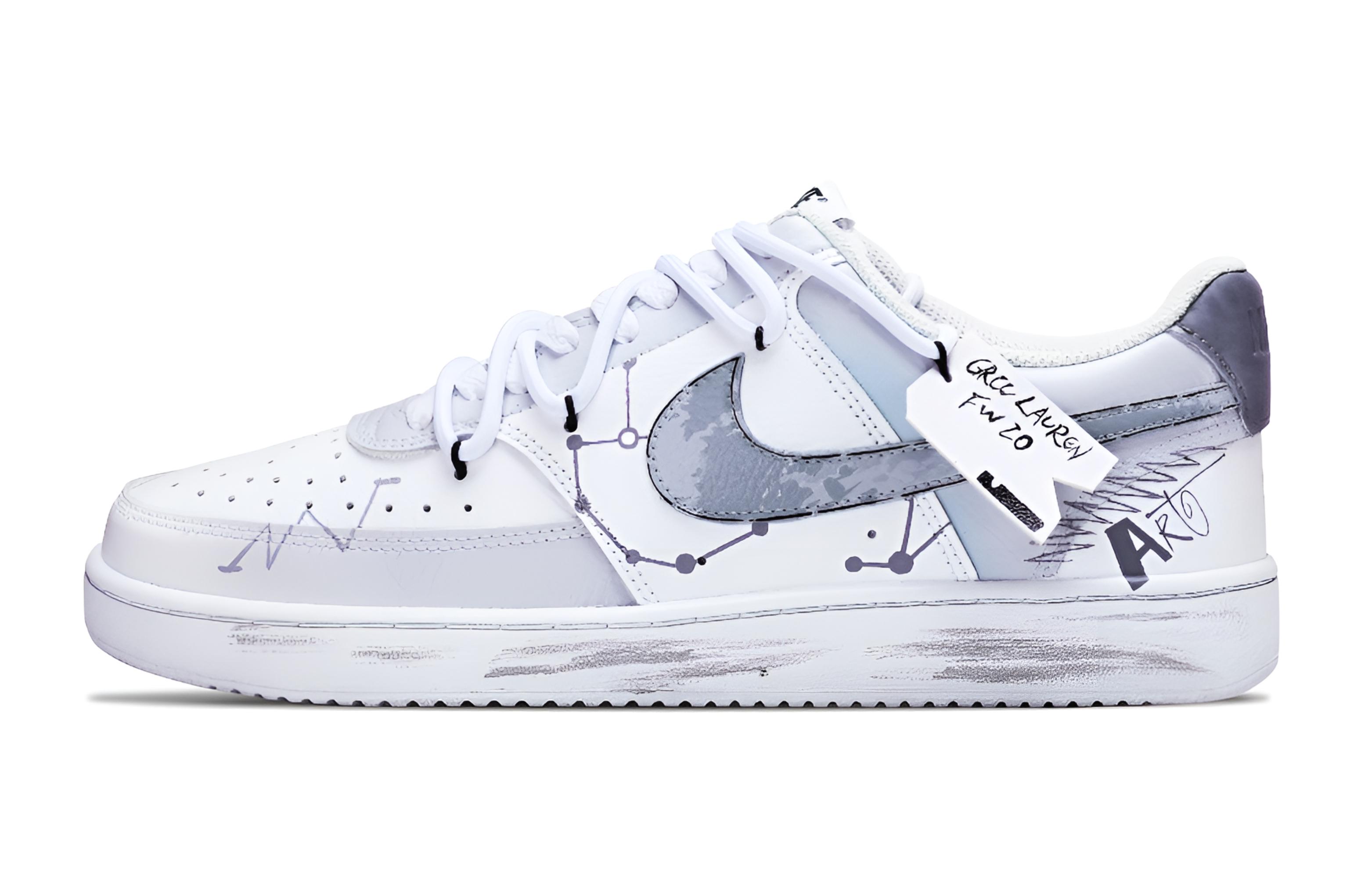 

Court Vision 1 устойчивые к истиранию низкие скейтборд кроссовки men's gray Nike, серый