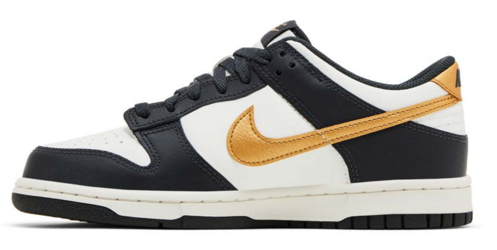 Женские кроссовки Nike Dunk Low Summit White Metallic Gold — фото 2