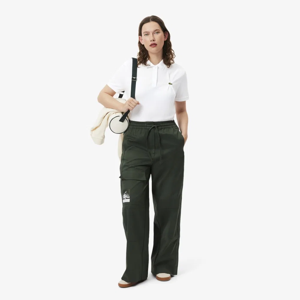 Футболка-поло Lacoste Fixed Croc, женская, белая