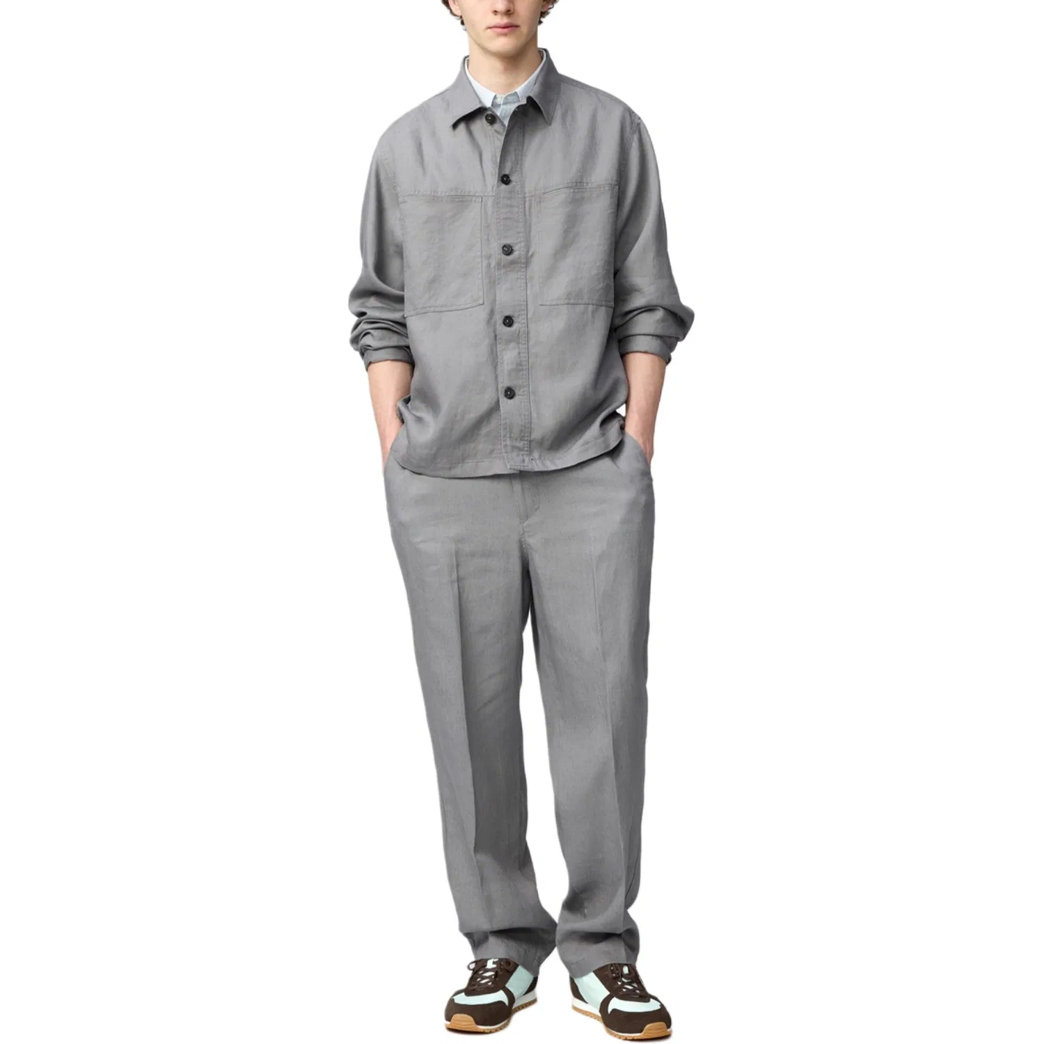 Брюки повседневные x Clare Waight Keller SS26C мужские UNIQLO, Smoke Gray — фото 3