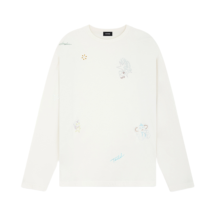 

Футболка с камнями WE11DONE, цвет слоновая кость