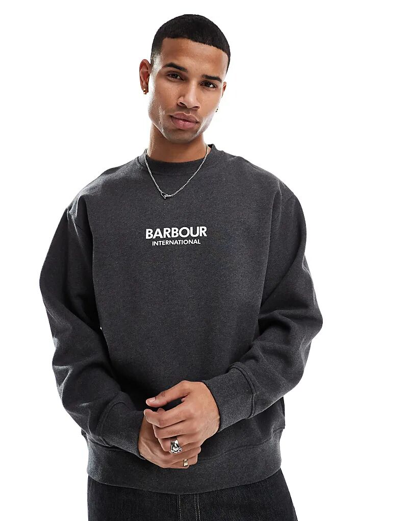 

Толстовка Formula oversize Crew темно-серого цвета Barbour International