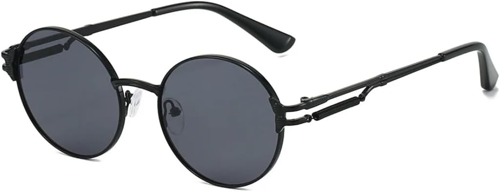 

Ретро-солнцезащитные очки с градиентной круглой оправой для женщин, роскошные, в стиле хип-хоп/панк, модные, для мужчин, с защитой от УФ-излучения UV400 TVTBBVV, Black