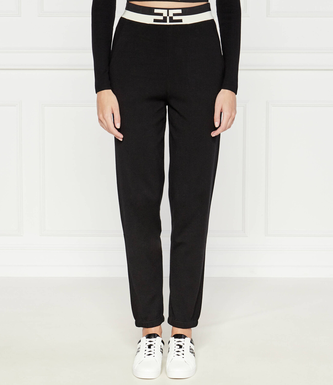 

Брюки Elisabetta Franchi jogger Regular Fit, черный