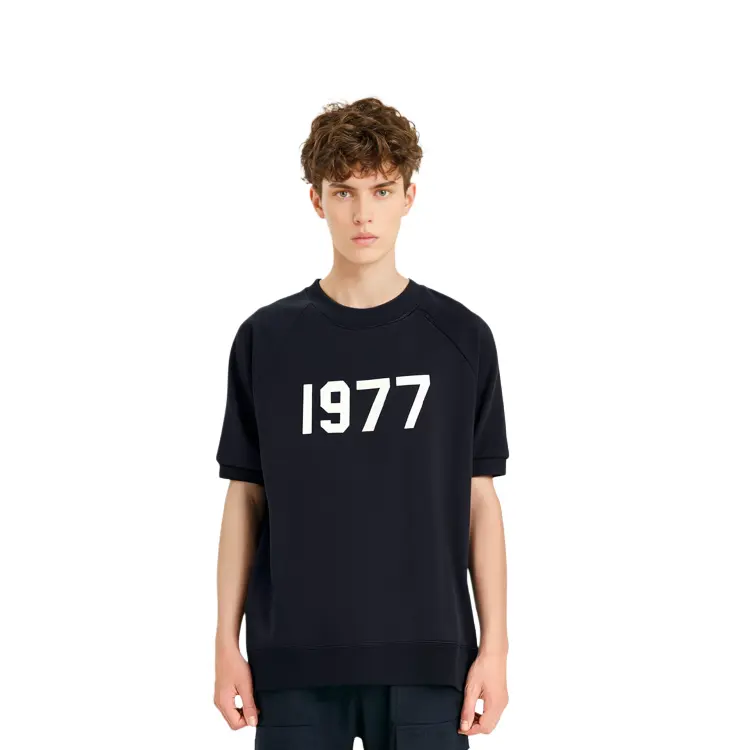 Футболка с регланным рукавом Fear Of God Essentials 1977, цвет Black Iron — фото 4