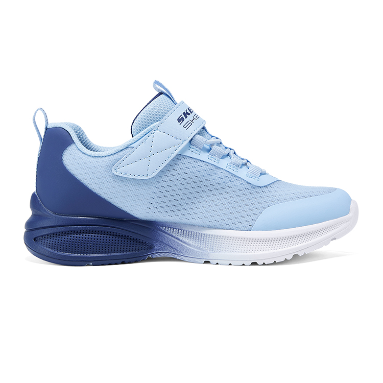 Skechers Kids Противоскользящие и износостойкие, легкие, амортизирующие, низкие кроссовки для бега, светло-синие/темно-синие, детские — фото 2
