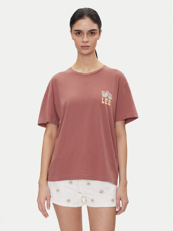 

Футболка свободного кроя Vintage 112363834 Lee, розовый
