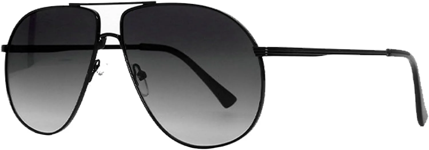 

Большие солнцезащитные очки-пилот для женщин в популярном винтажном стиле 70-х годов, цвет шампанского, женские солнцезащитные очки с двойной перемычкой mincl, C6