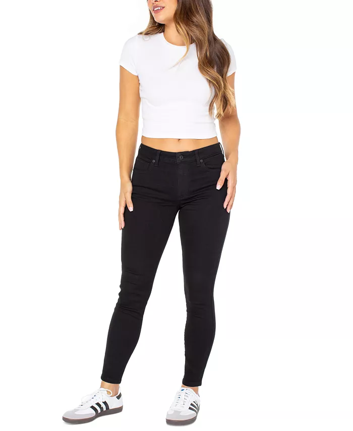 

Юношеские джинсы Mid Rise Skinny с заниженной посадкой и укороченным штанином Celebrity Pink, черный