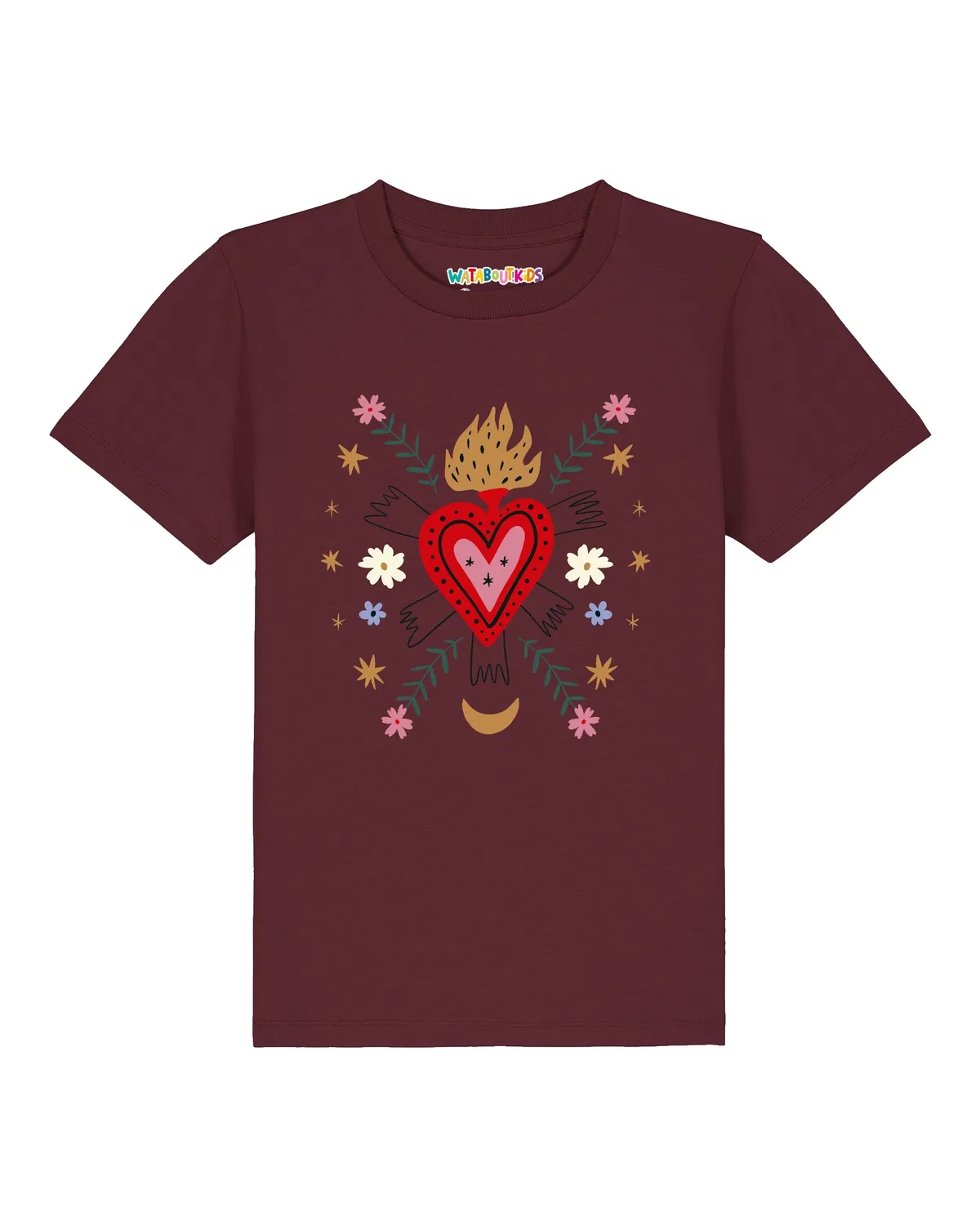 Футболка Love and flex, Wat? Apparel, винно-красный — фото 2